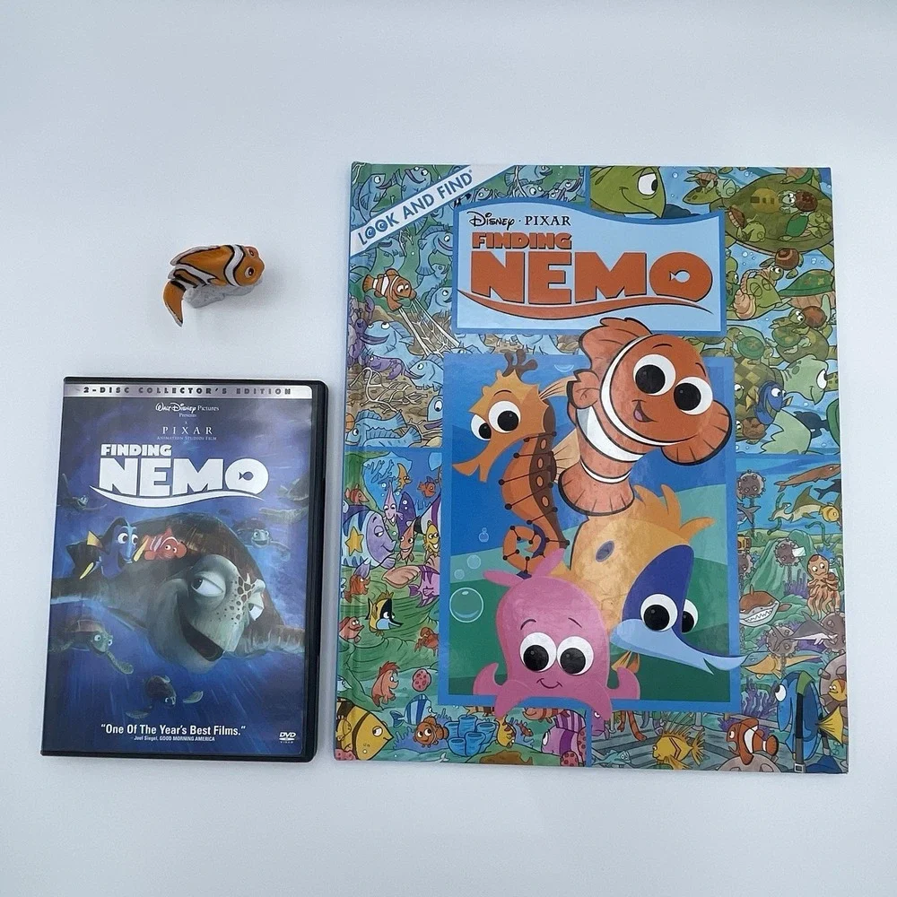 Finding Nemo Bundle DVD 2-Disc Set + Look & Find Book + Mini Figure Disney Pixar